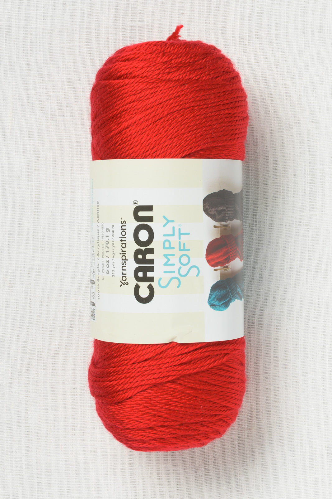 Caron Simply Soft Yarn - Harvest Red, 4-Ply Worsted Weight 100% Acrylic, 6 Oz / 315 Yards - View #6